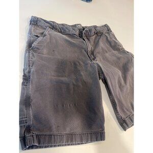 Carhartt Mens Gray Duck Canvas Work Shorts Size 38 K11 Durable Utility Pockets
